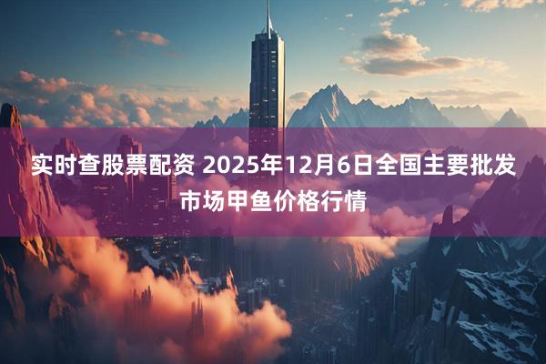 实时查股票配资 2025年12月6日全国主要批发市场甲鱼价格行情